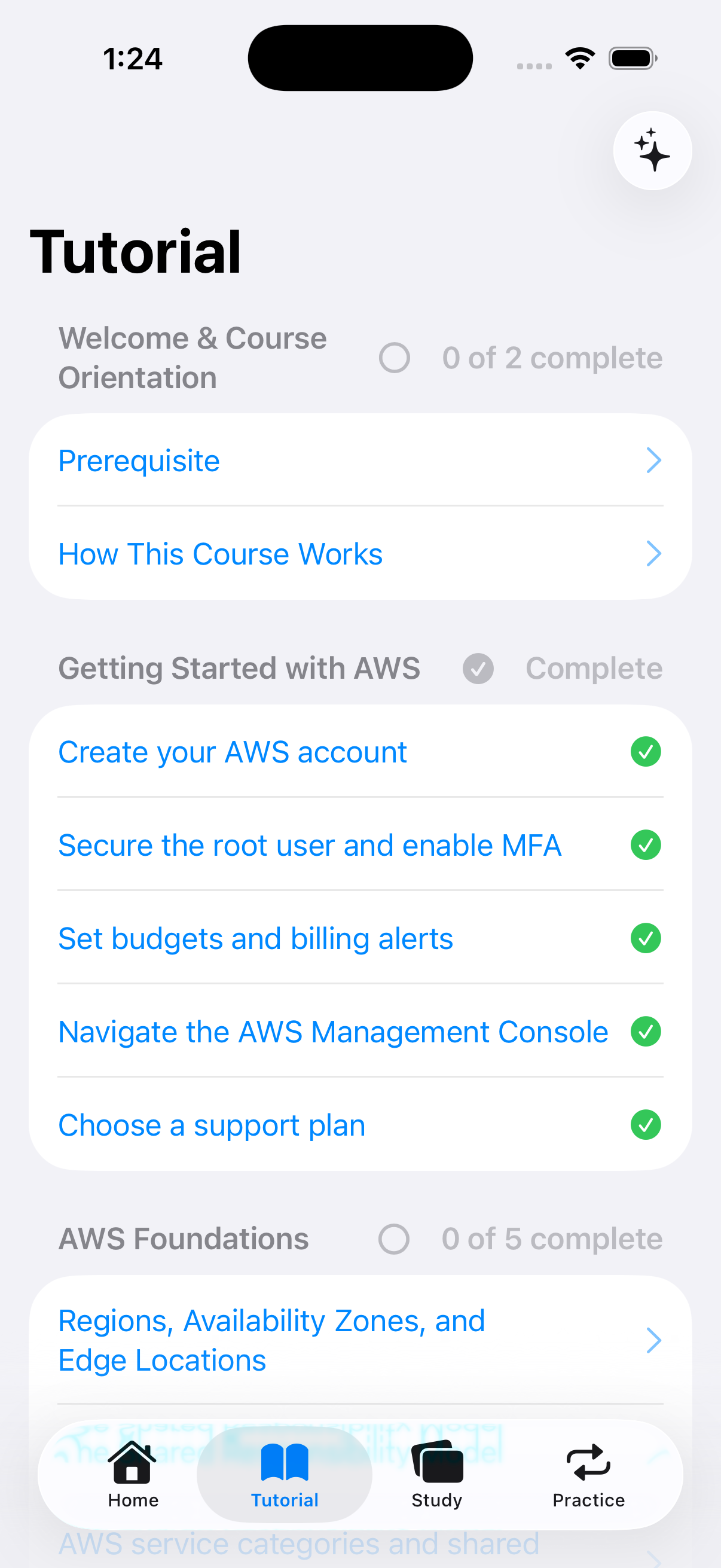 Tutorial list in TutorialRepo
